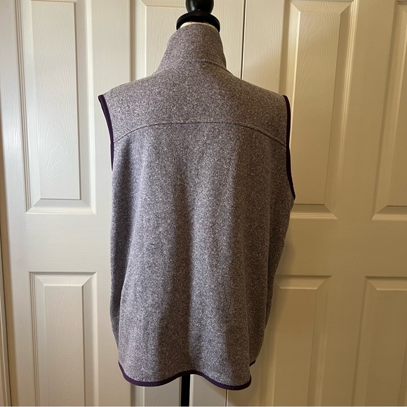 Worn Once! Eddie Bauer Fleece Zip Vest Heather Lavender Size XL - Picture 6 of 15